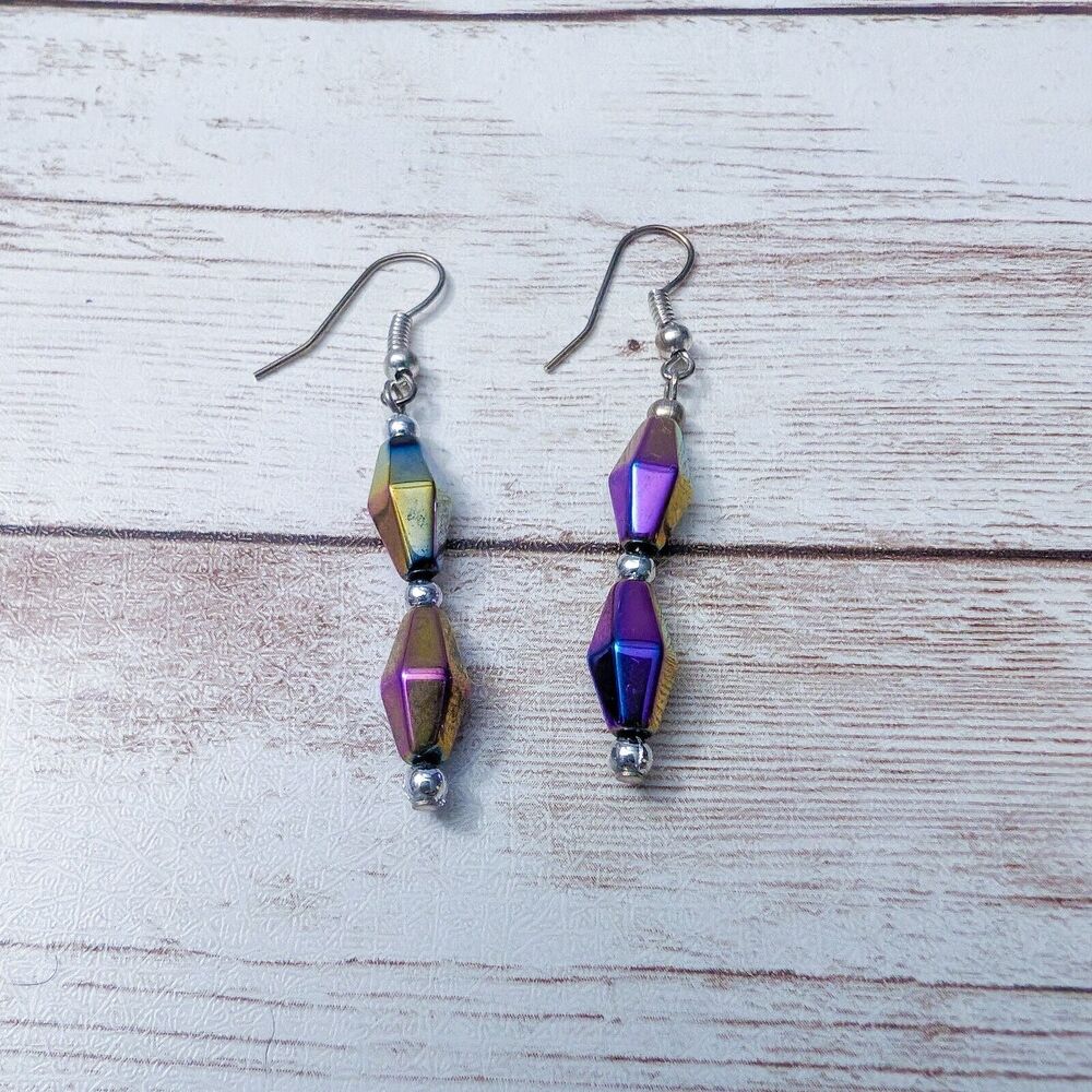 Vintage Earrings For Pierced Ears - Multi Colored Dangle